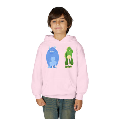 Youth Heavy Blend Hooded Sweatshirt - Cute monster Printify