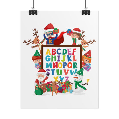 Rolled Posters - Christmas alphabet with super kiddo - [[{"value":"Wonderwear Kid"}]]