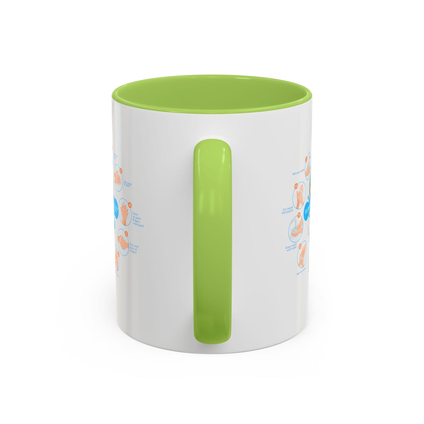 Accent Coffee Mug - Super kiddo hand washing steps