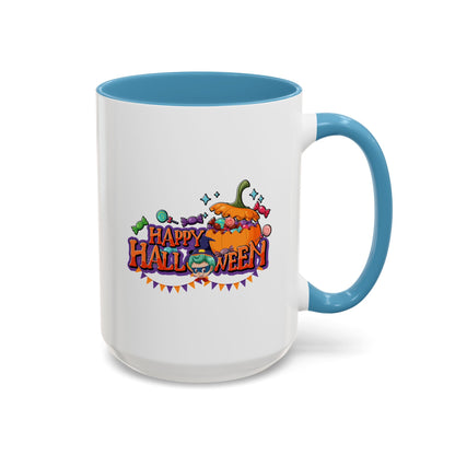 Accent Coffee Mug - Happy halloween banner Printify