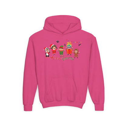 Youth Heavy Blend Hooded Sweatshirt - Merry christmas by super kiddo and friends - [[{"value":"Wonderwear Kid"}]]