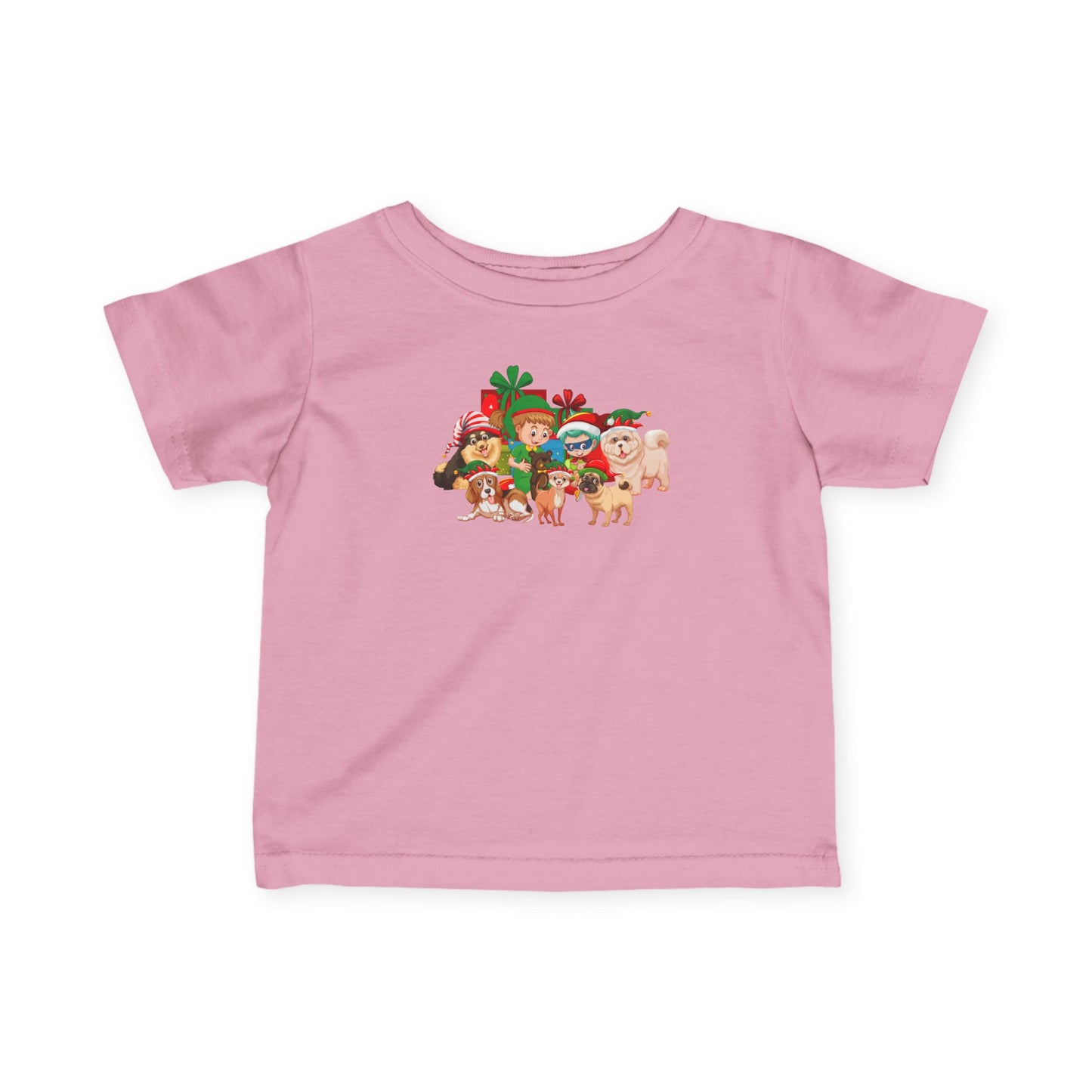 Infant Fine Jersey Tee - Christmas with super kiddo pet friends without text - [[{"value":"Wonderwear Kid"}]]