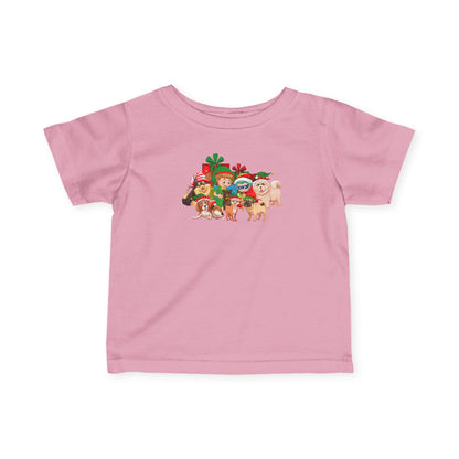 Infant Fine Jersey Tee - Christmas with super kiddo pet friends without text - [[{"value":"Wonderwear Kid"}]]