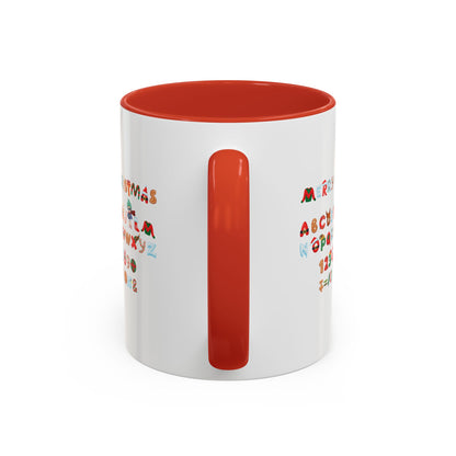 Accent Coffee Mug - Christmas alphabet - [[{"value":"Wonderwear Kid"}]]