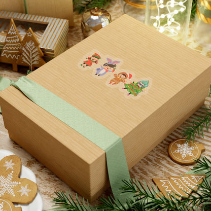 Kiss-Cut Stickers - Super kiddo in christmas tree attire - [[{"value":"Wonderwear Kid"}]]