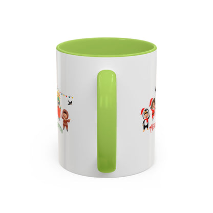Accent Coffee Mug - Merry christmas by super kiddo and friends - [[{"value":"Wonderwear Kid"}]]