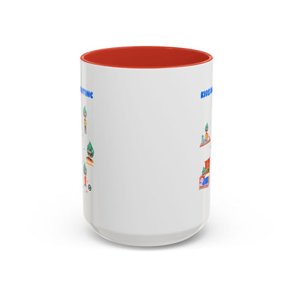 Accent Coffee Mug - Super kiddo daily routine - [[{"value":"Wonderwear Kid"}]]
