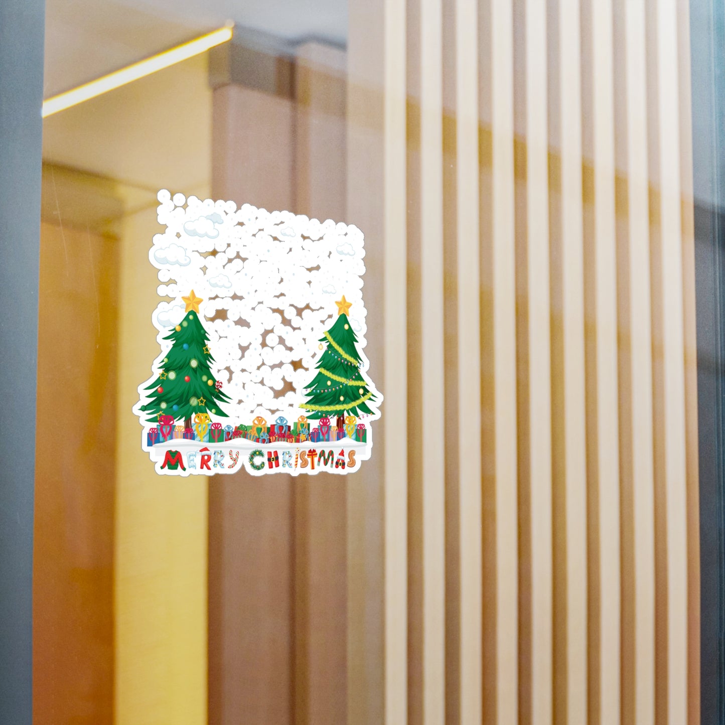 Christmas Kiss-Cut Vinyl Decals – Christmas and snowing