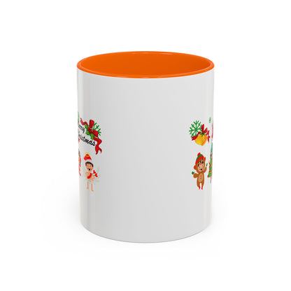 Accent Coffee Mug - Merry christmas from super kid - [[{"value":"Wonderwear Kid"}]]