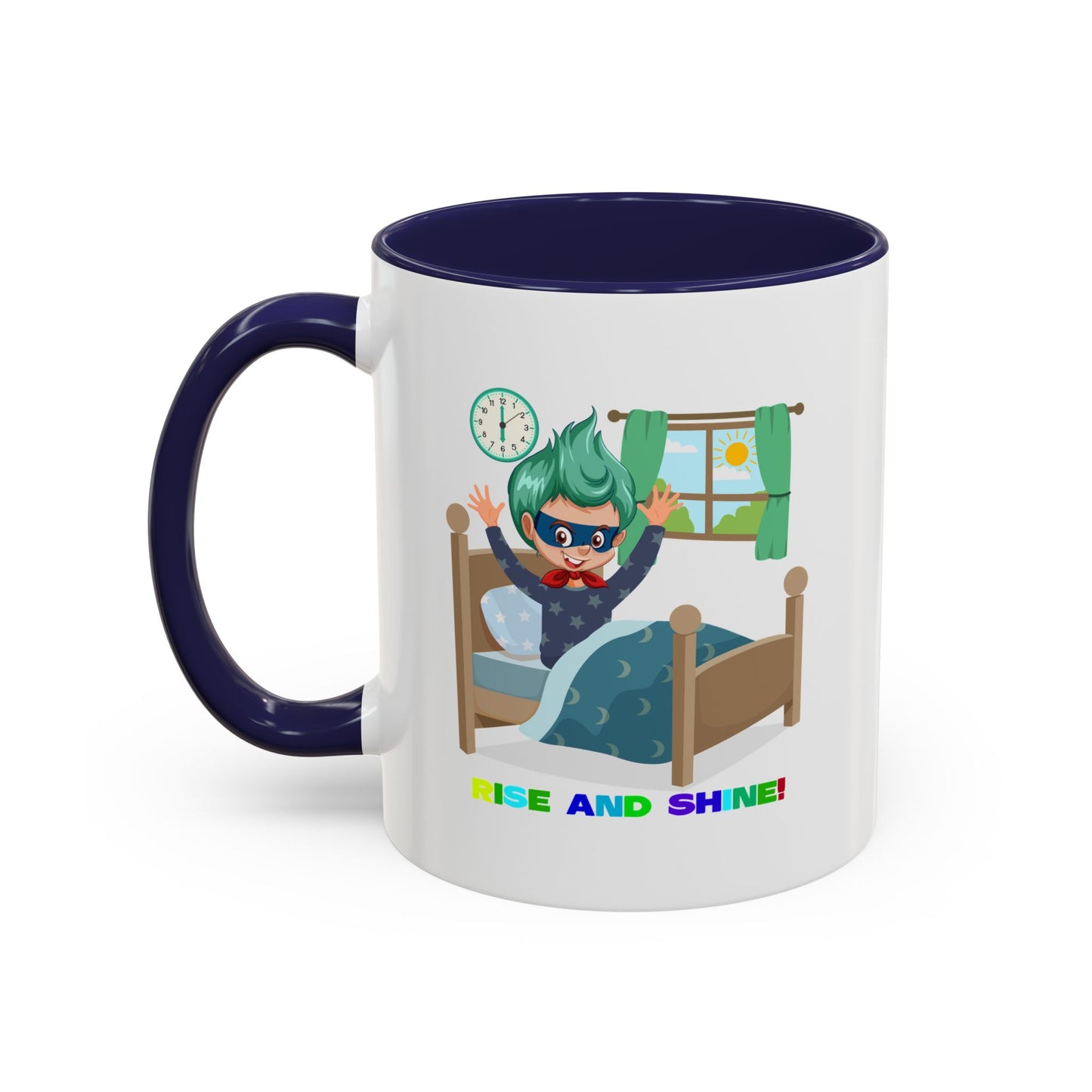 Accent Coffee Mug - Super kiddo teaches us to wake up early