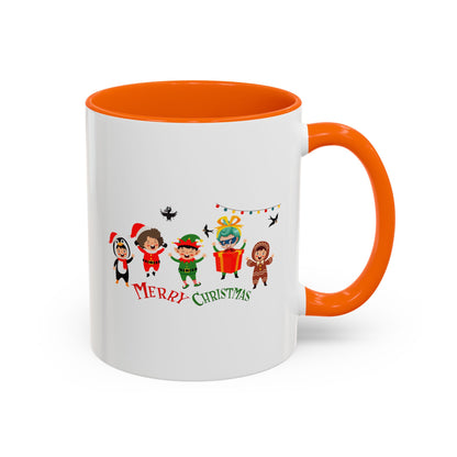 Accent Coffee Mug - Merry christmas by super kiddo and friends - [[{"value":"Wonderwear Kid"}]]