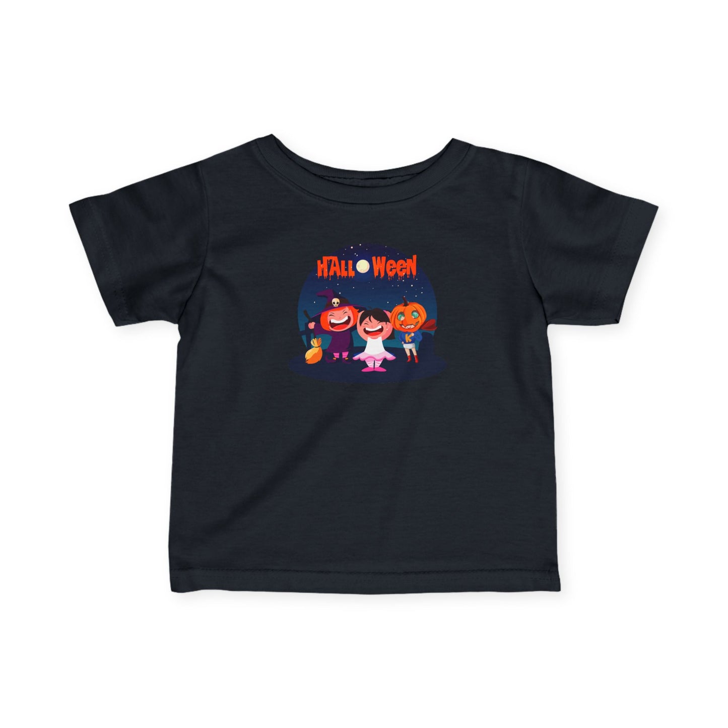 Infant Fine Jersey Tee - Super kiddo wearing pumpkin