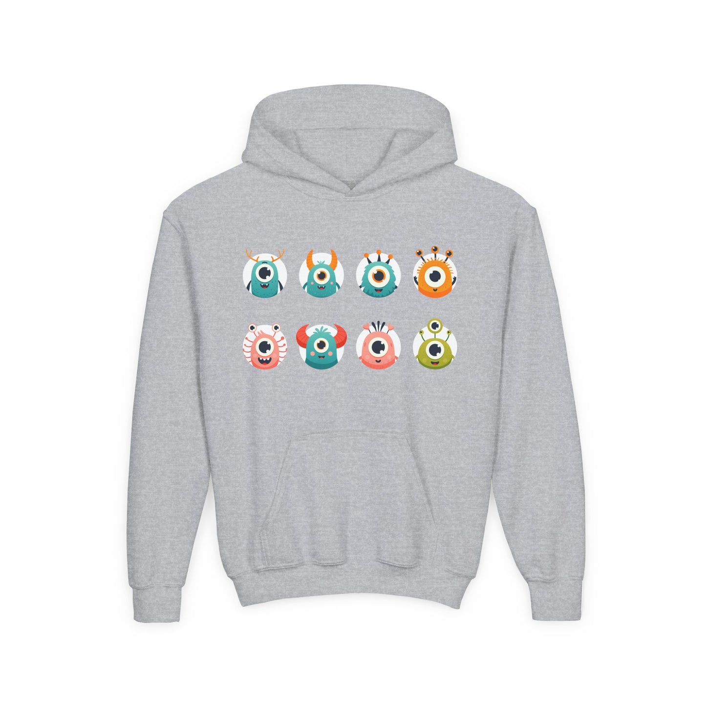 Youth Heavy Blend Hooded Sweatshirt - One eye monsters