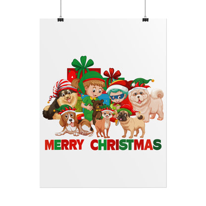 Rolled Posters - Christmas with super kiddo pet friends with text - [[{"value":"Wonderwear Kid"}]]