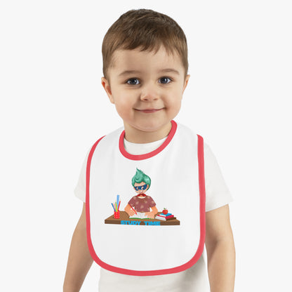 Baby Bib - Super kiddo studying - [[{"value":"Wonderwear Kid"}]]