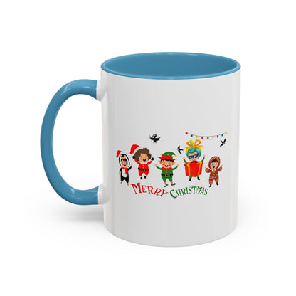 Accent Coffee Mug - Merry christmas by super kiddo and friends - [[{"value":"Wonderwear Kid"}]]