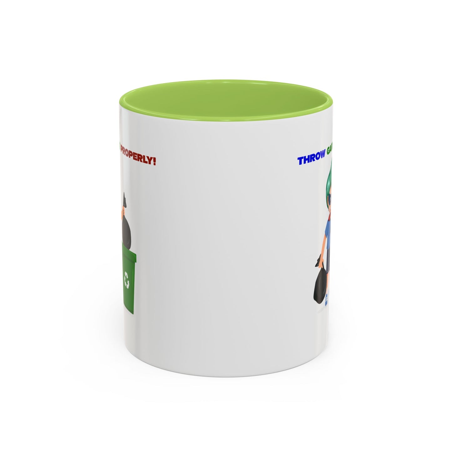 Accent Coffee Mug - Super kiddo taking trash out