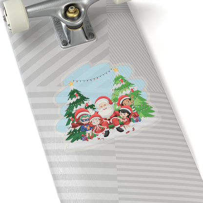 Kiss-Cut Stickers - Super kiddo with santa claus - [[{"value":"Wonderwear Kid"}]]