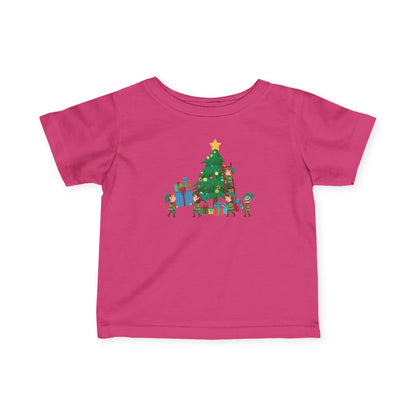 Infant Fine Jersey Tee - Super kiddo putting gifts on christmas tree - [[{"value":"Wonderwear Kid"}]]