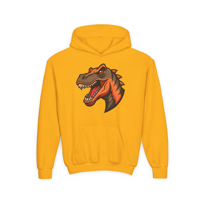 Youth Heavy Blend Hooded Sweatshirt -  Tyrannosaurus rex Printify