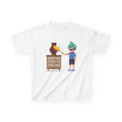 Kids Heavy Cotton™ Tee - Super kiddo cleaning a vase - [[{"value":"Wonderwear Kid"}]]