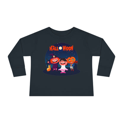 Toddler Long Sleeve Tee - Super kiddo wearing pumpkin - [[{"value":"Wonderwear Kid"}]]