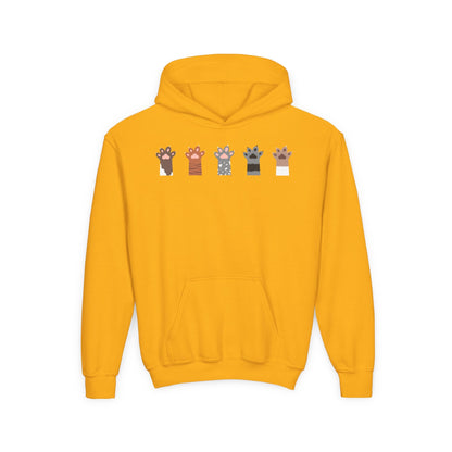 Youth Heavy Blend Hooded Sweatshirt - Group of paw Printify