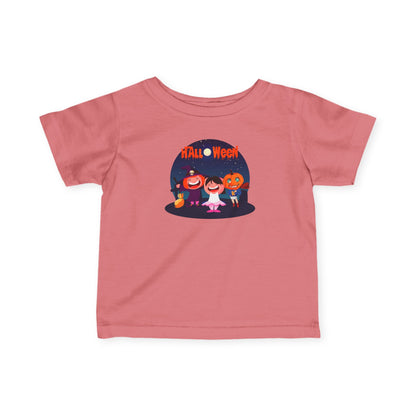 Infant Fine Jersey Tee - Super kiddo wearing pumpkin - [[{"value":"Wonderwear Kid"}]]
