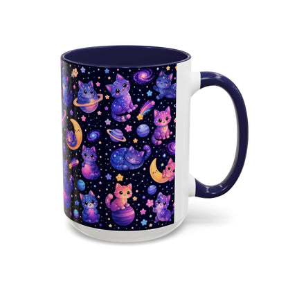Accent Coffee Mug (11/15 oz) - Galaxy cats