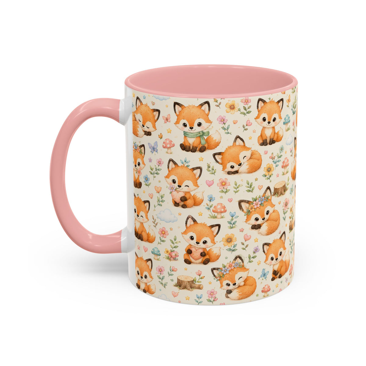 Accent Coffee Mug  (11/15 oz) - Baby foxes