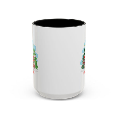 Accent Coffee Mug - Super kiddo with santa claus Merry christmas - [[{"value":"Wonderwear Kid"}]]