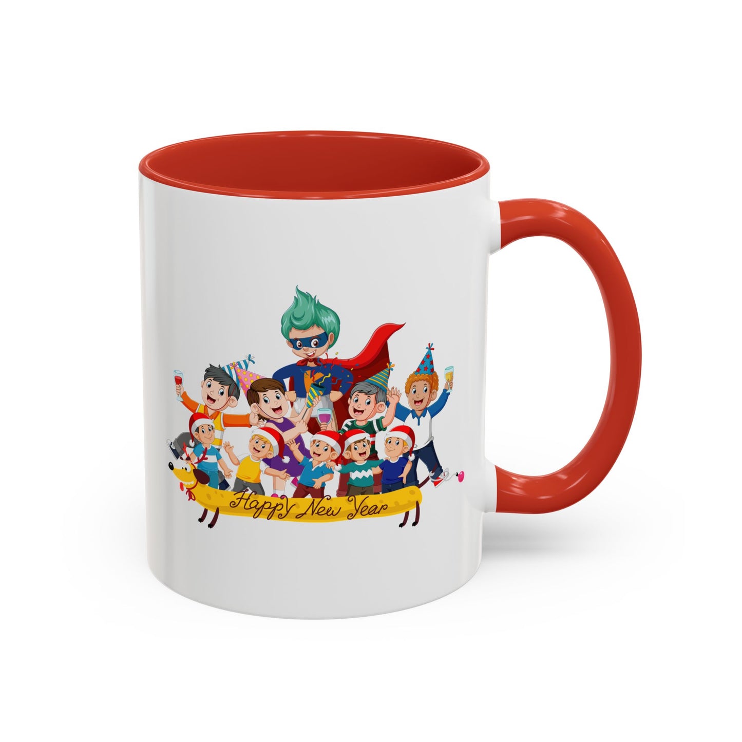Accent Coffee Mug - Happy new year with friends