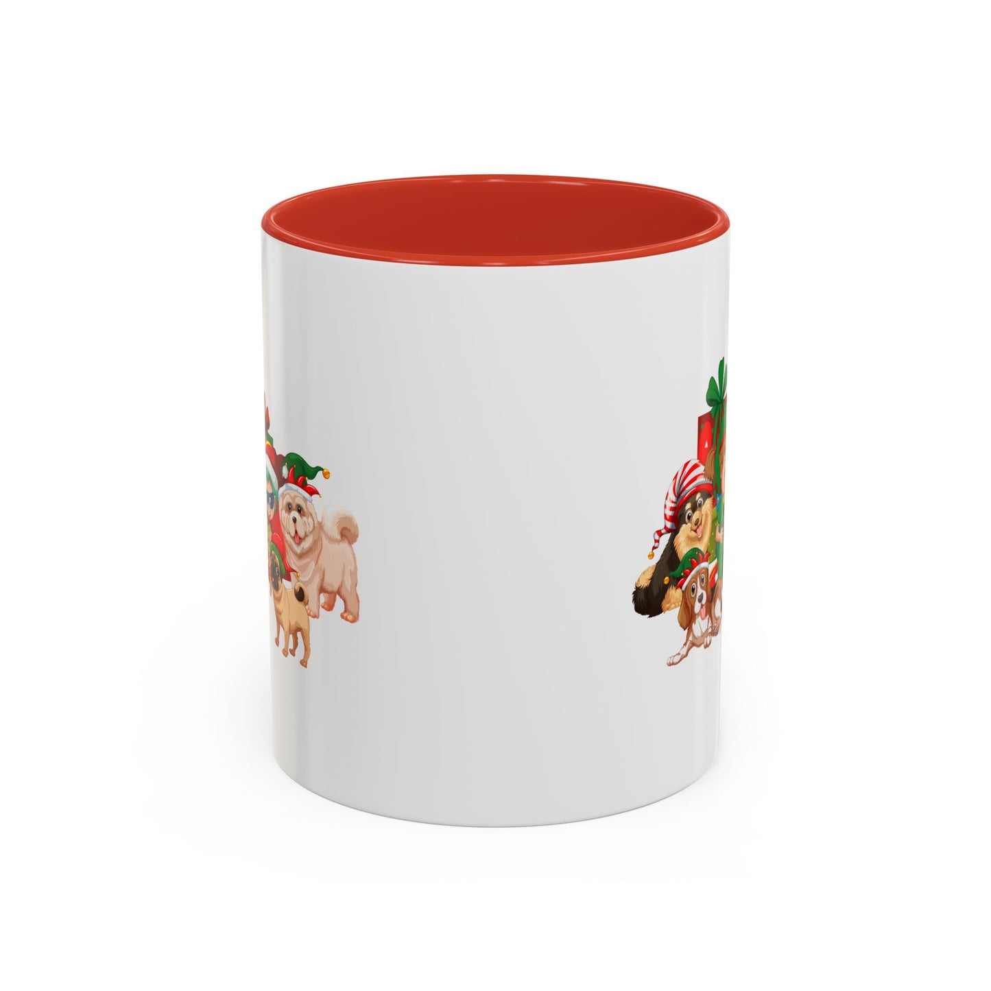 Accent Coffee Mug - Christmas with super kiddo pet friends without text
