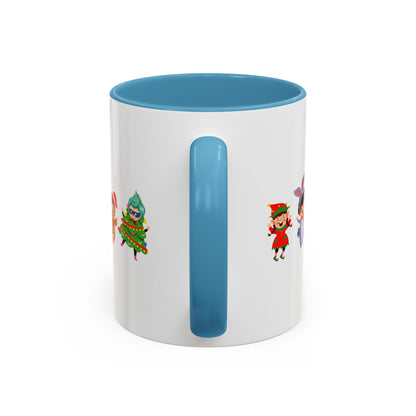 Accent Coffee Mug - Super kiddo in christmas tree attire - [[{"value":"Wonderwear Kid"}]]