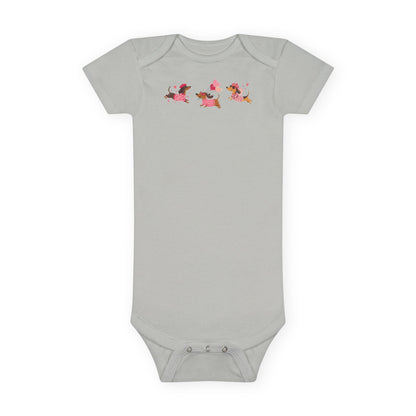 Infant Jersey One Piece - Valentines - Three Dachshund - [[{"value":"Wonderwear Kid"}]]