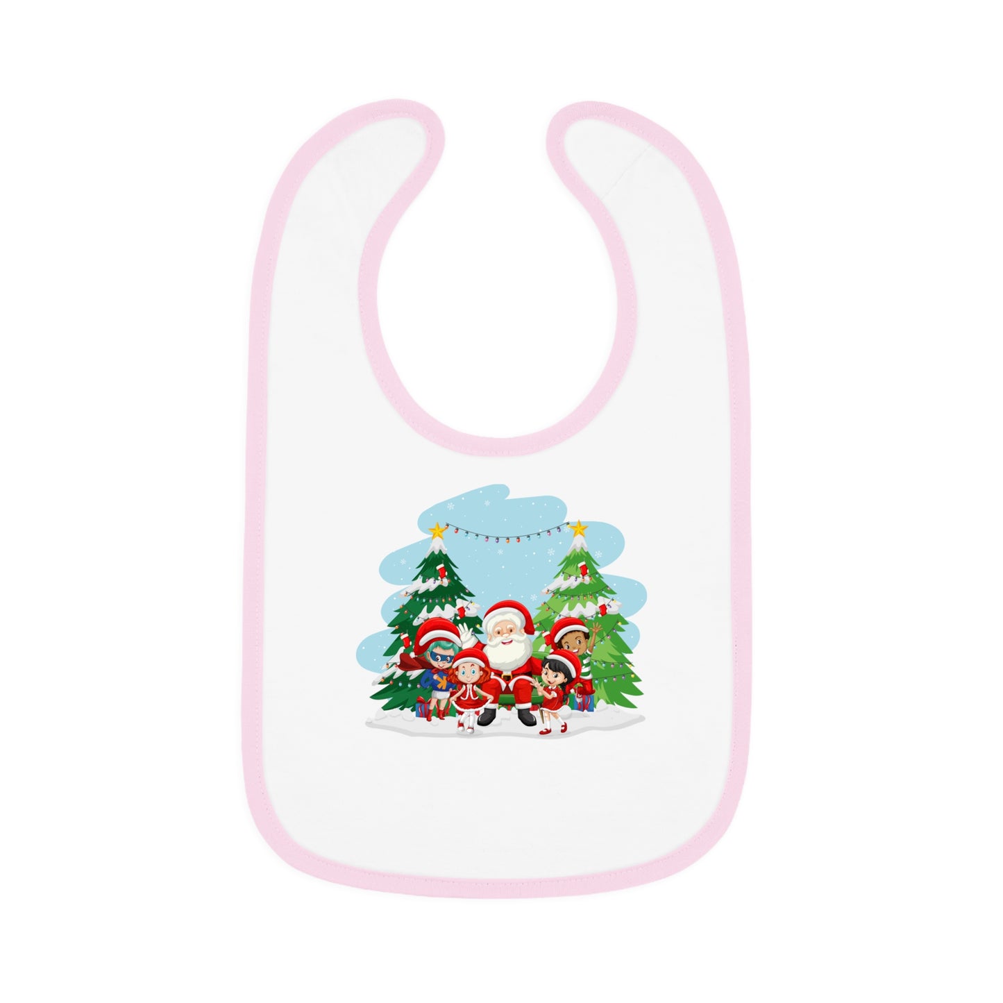 Baby Bib - Super kiddo with santa claus