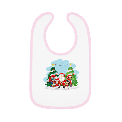 Baby Bib - Super kiddo with santa claus - [[{"value":"Wonderwear Kid"}]]