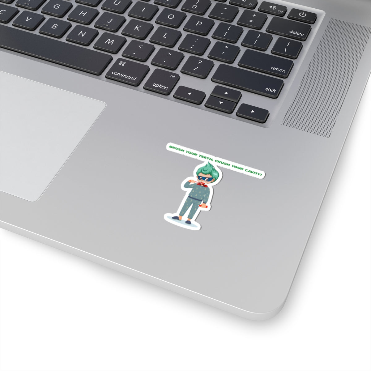 Kiss-Cut Stickers - Super kiddo brushing teeth - [[{"value":"Wonderwear Kid"}]]