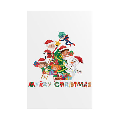 Rolled Posters - Super kiddo making christmas tree with text - [[{"value":"Wonderwear Kid"}]]
