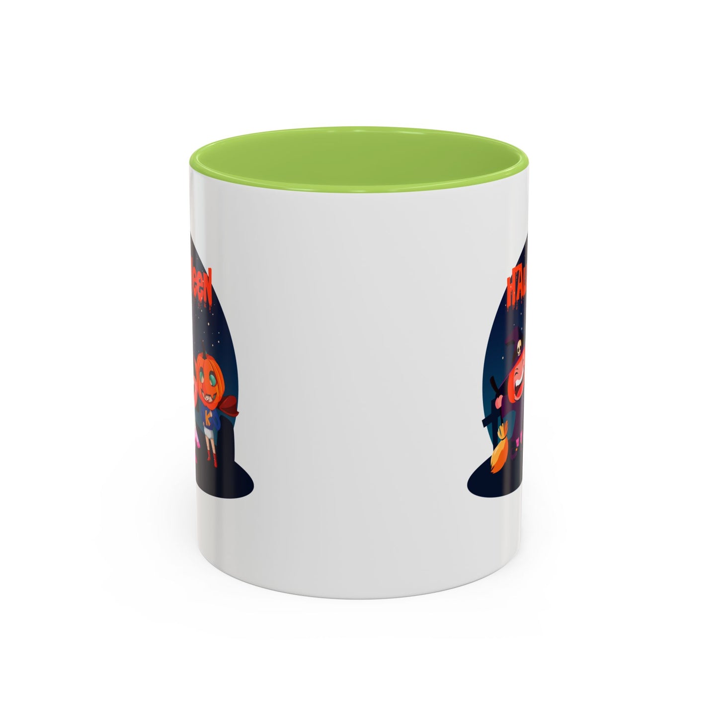 Accent Coffee Mug - Super kiddo wearing pumpkin