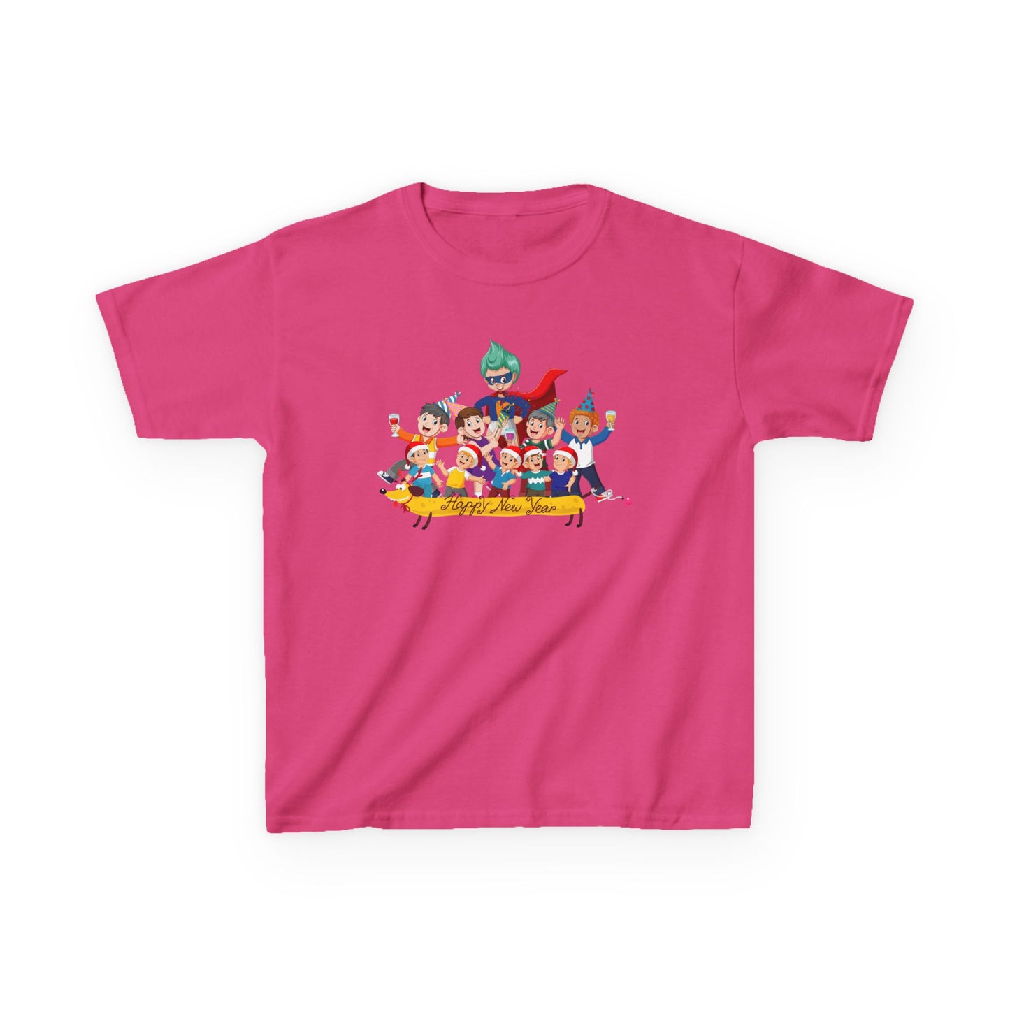 Kids Heavy Cotton™ Tee - Happy new year with friends - [[{"value":"Wonderwear Kid"}]]
