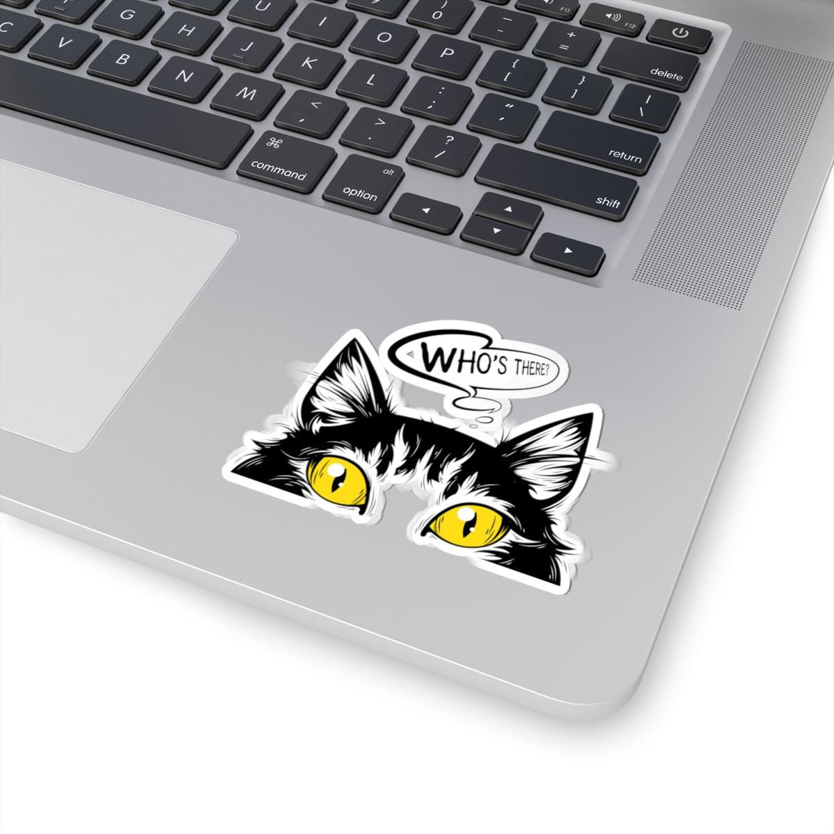 Kiss-Cut Vinyl Decals - Whos there cat