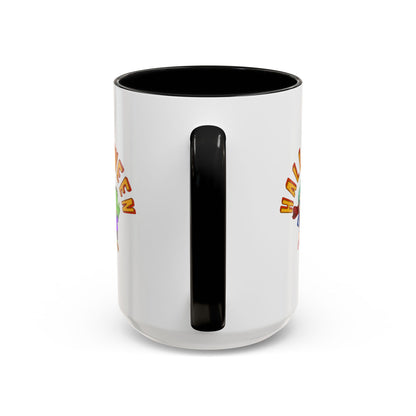 Accent Coffee Mug - Holloween with super kiddo Printify