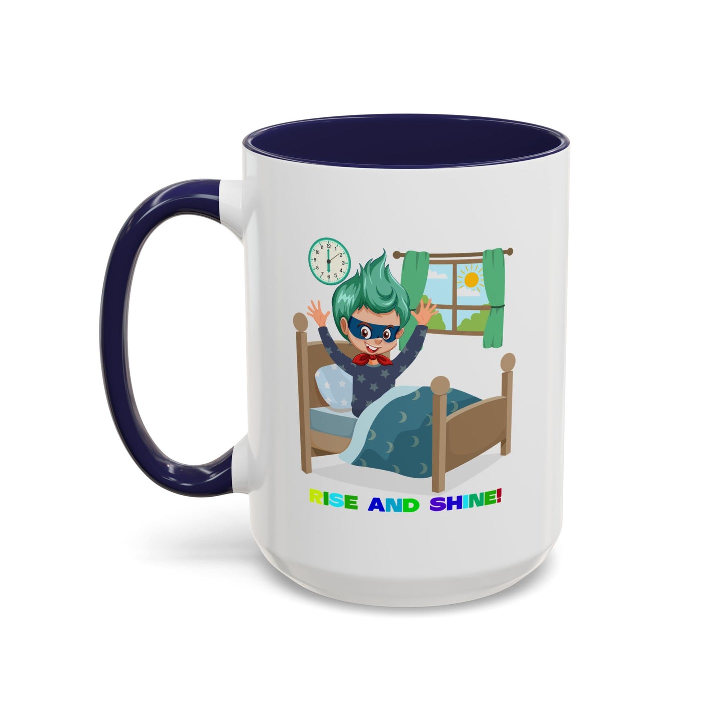 Accent Coffee Mug - Super kiddo teaches us to wake up early