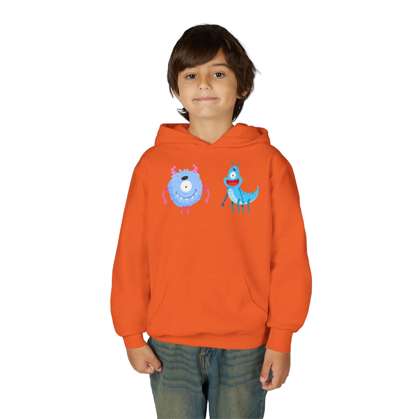 Youth Heavy Blend Hooded Sweatshirt -  One eyed monster