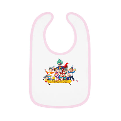 Baby Bib - Happy new year with friends - [[{"value":"Wonderwear Kid"}]]
