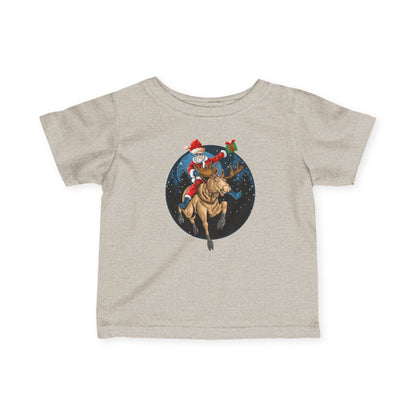 Infant Fine Jersey Tee - Super kiddo riding a reindeer - [[{"value":"Wonderwear Kid"}]]
