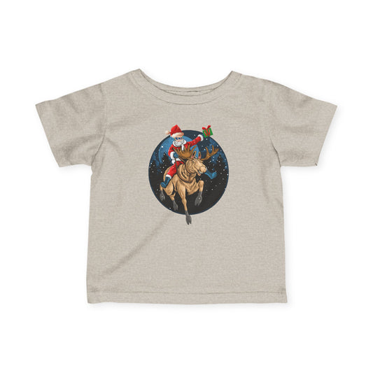 Infant Fine Jersey Tee - Super kiddo riding a reindeer - [[{"value":"Wonderwear Kid"}]]