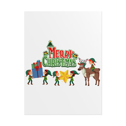 Rolled Posters - Merry christmas and reindeer - [[{"value":"Wonderwear Kid"}]]