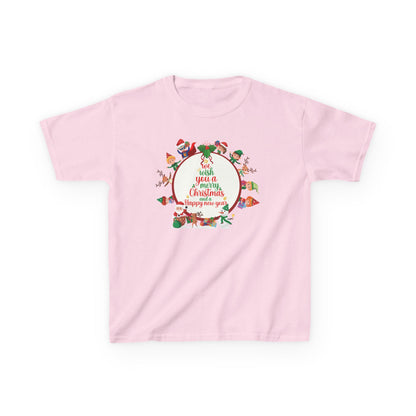 Kids Heavy Cotton™ Tee - We wish you a merry christmas - [[{"value":"Wonderwear Kid"}]]